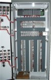 Interior of AC control cabinet for Northfield Block. 