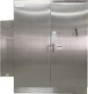 Two door stainless steel DC drive cabinet with an air conditioner mounted on the left side for TechZone Oilfield Engineering.