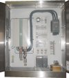 Interior view of two door stainless steel DC drive cabinet for TechZone Oilfield Engineering.
