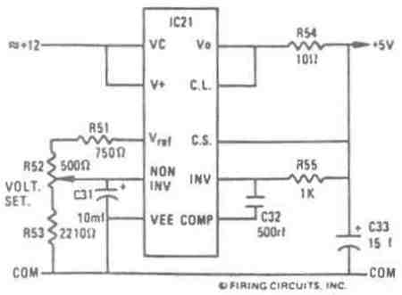 FIGURE 48. 1679/1681 DC MOTOR CONTROL. CONNECTION OF LOGIC CIRCUIT POWER SUPPLY REGULATOR