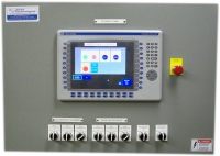 PLC Cabinet Door showing Touch Screen.